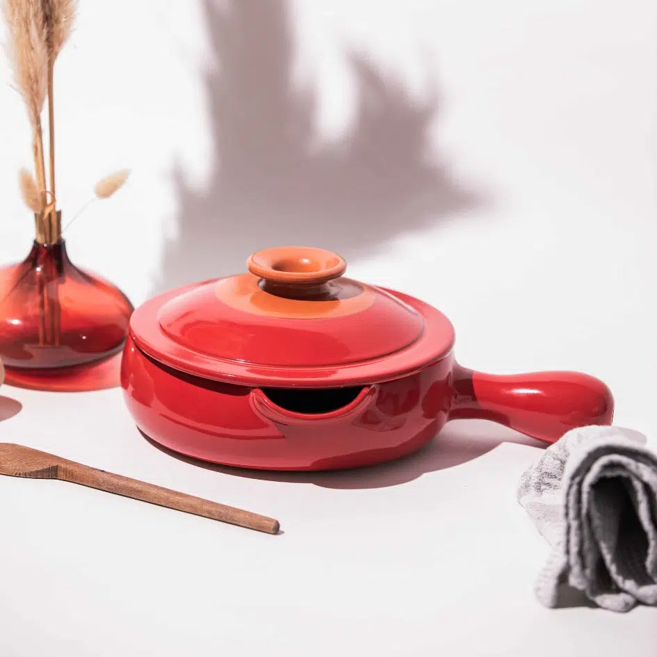 Poêle en céramique 3 couleurs - Art de la table fait main