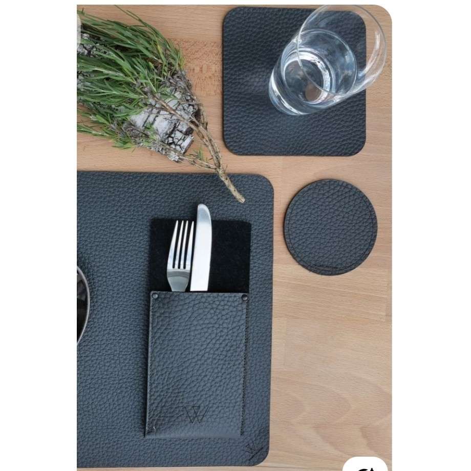 Porte-couvert en cuir