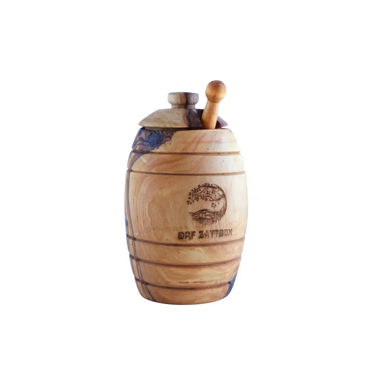 Pot à miel en bois d'olivier pour un plaisir authentique