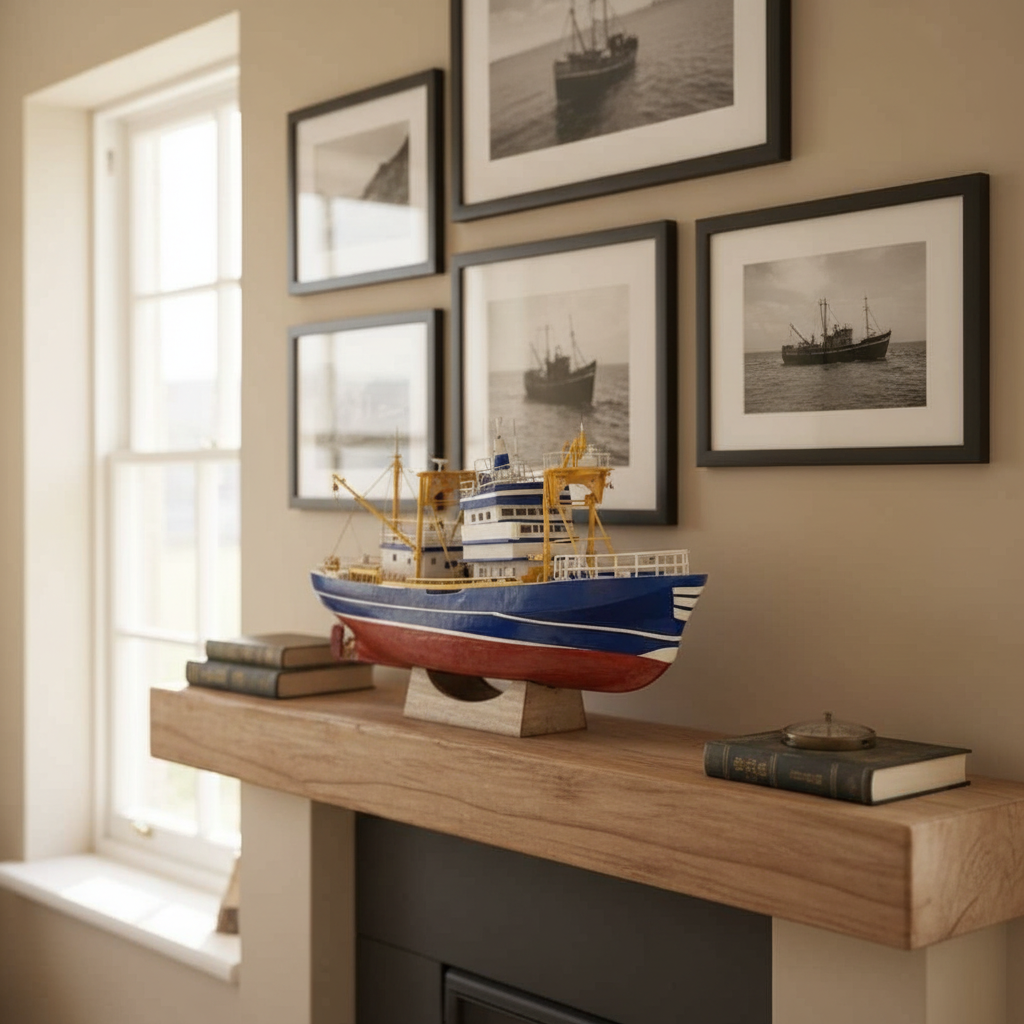 Modèle de Bateau Nautique Élégant - Chef-d'Œuvre Artisanal