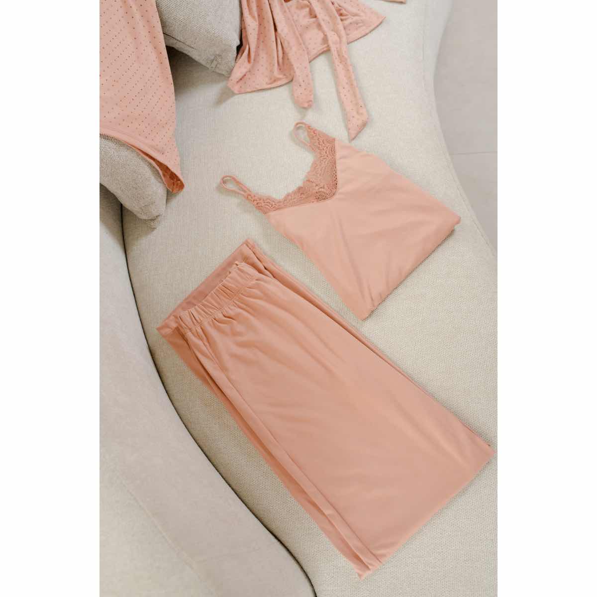 Pyjama femme Crystal nude