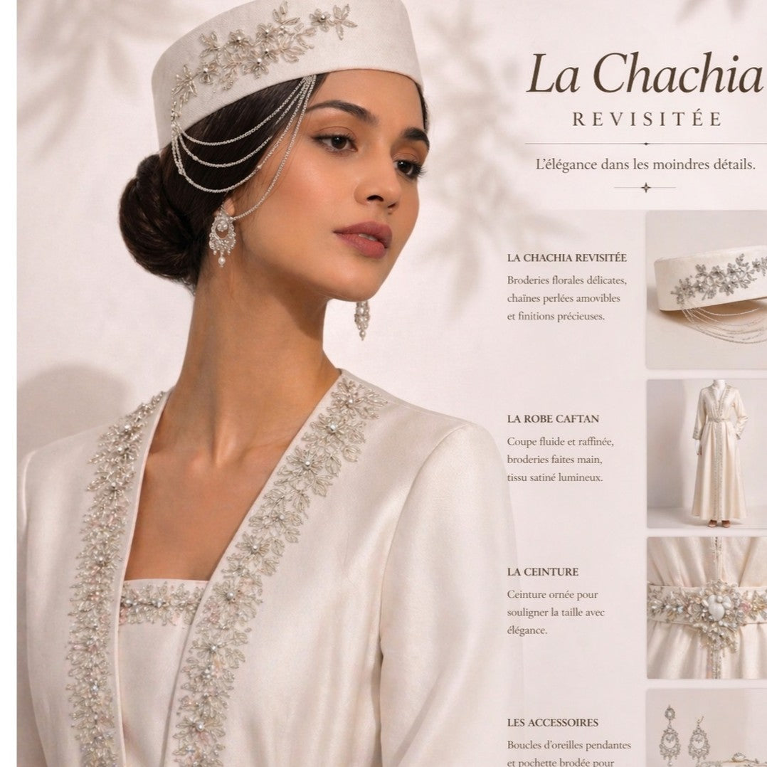 Chachia Toque Signature Dar Ibreez Élégance Unique et Chic