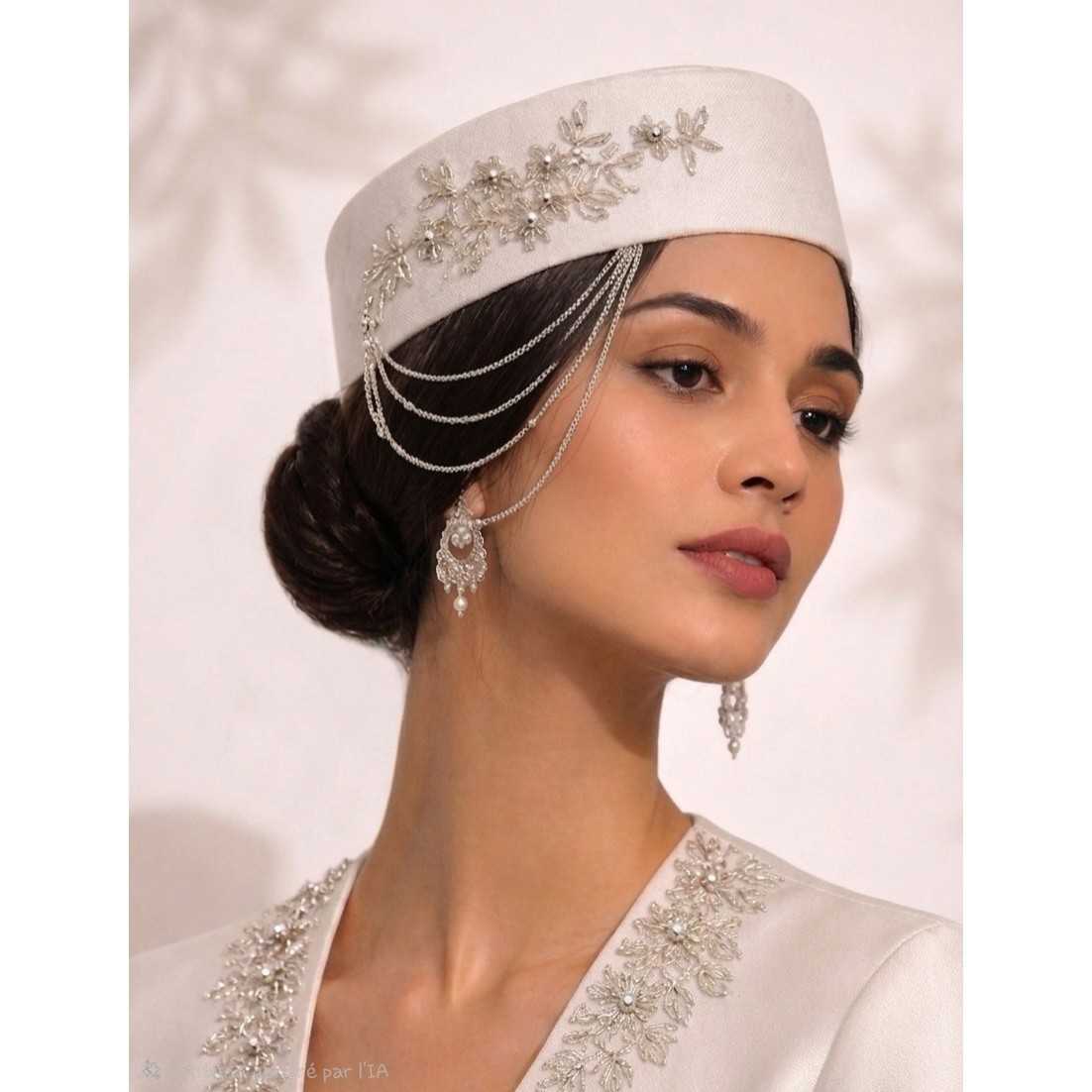 Chachia _Toque Signature Dar Ibreez — Accessoire de Cérémonie