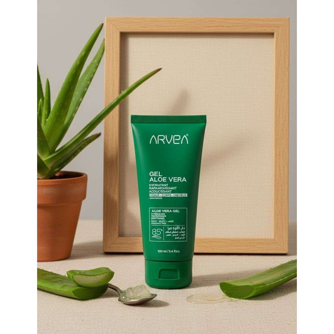 Gel aloe vera pur 100 ML pour une peau hydratée et douce