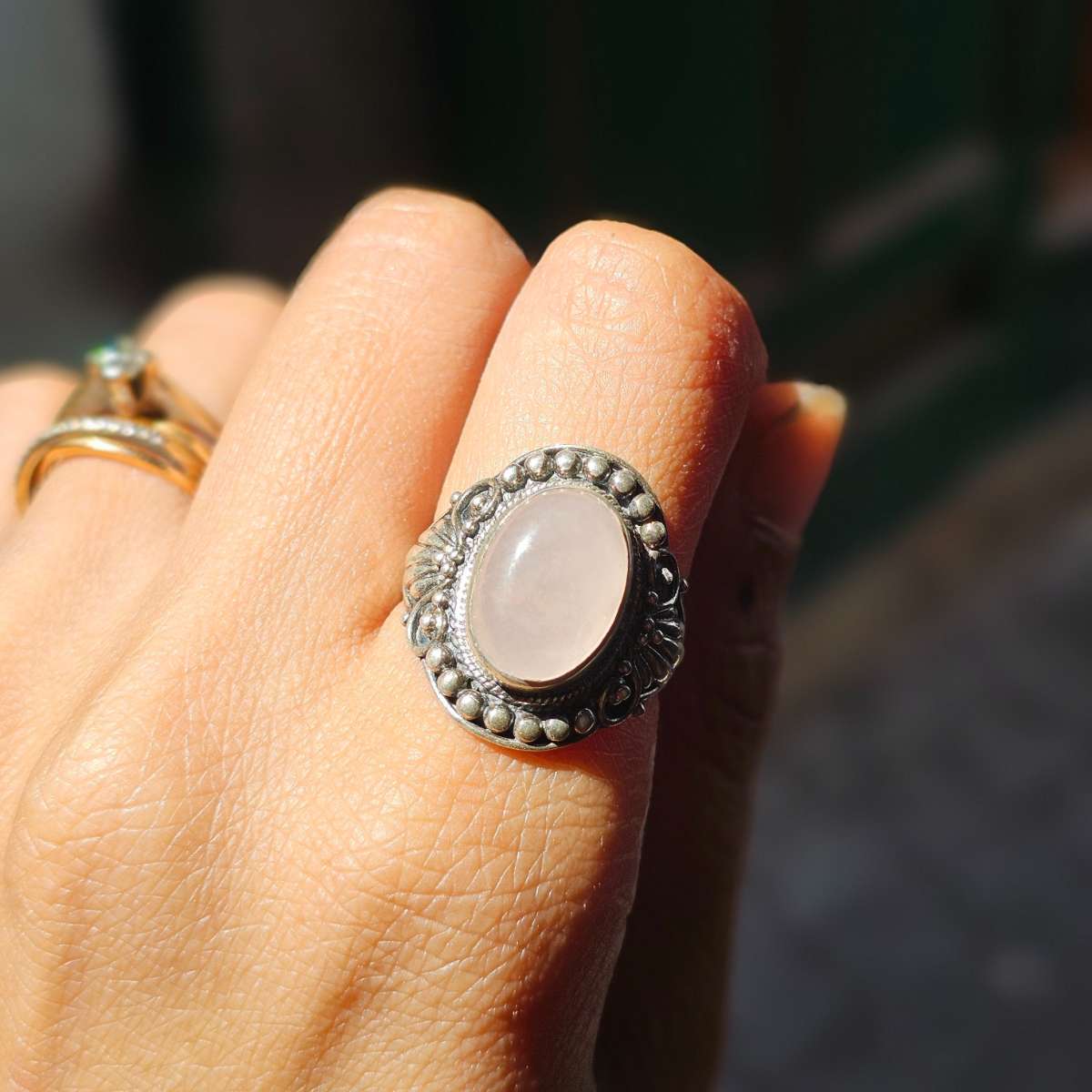 Bague rose quartz en argent 925 élégance et douceur irrésistible