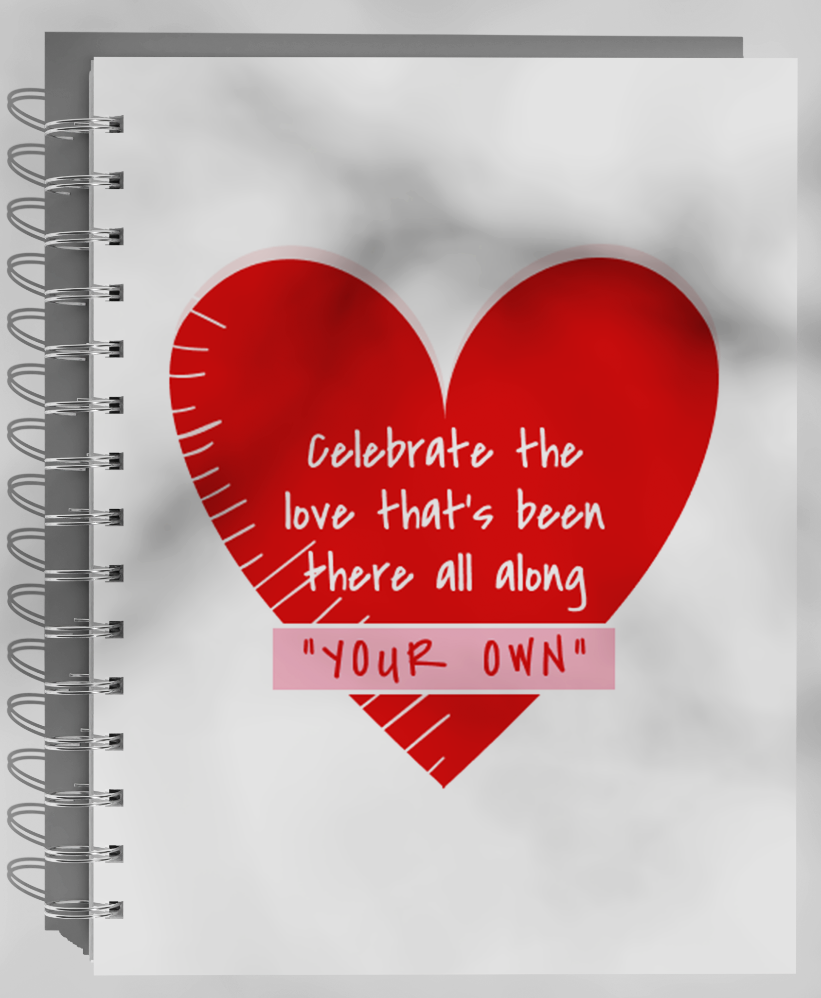 Cahier A5 Couverture Rigide - Design Cerise Inspirant