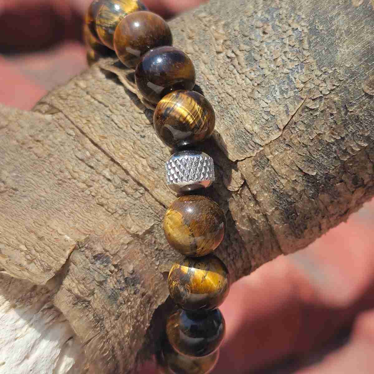 Bracelet œil de tigre élastique pour un style unique