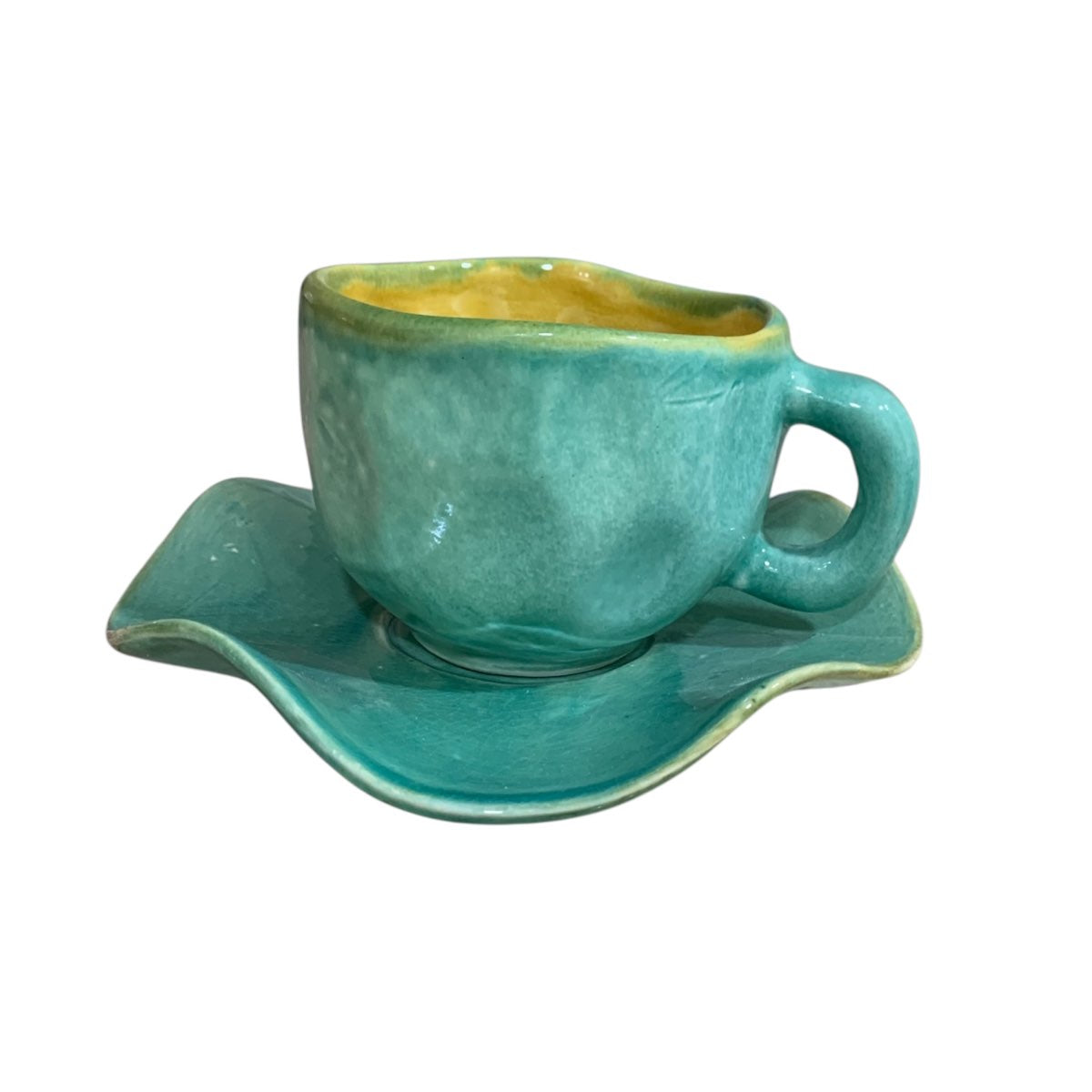 tasse wave élégante en bleu vert noir rose ivoire taille m