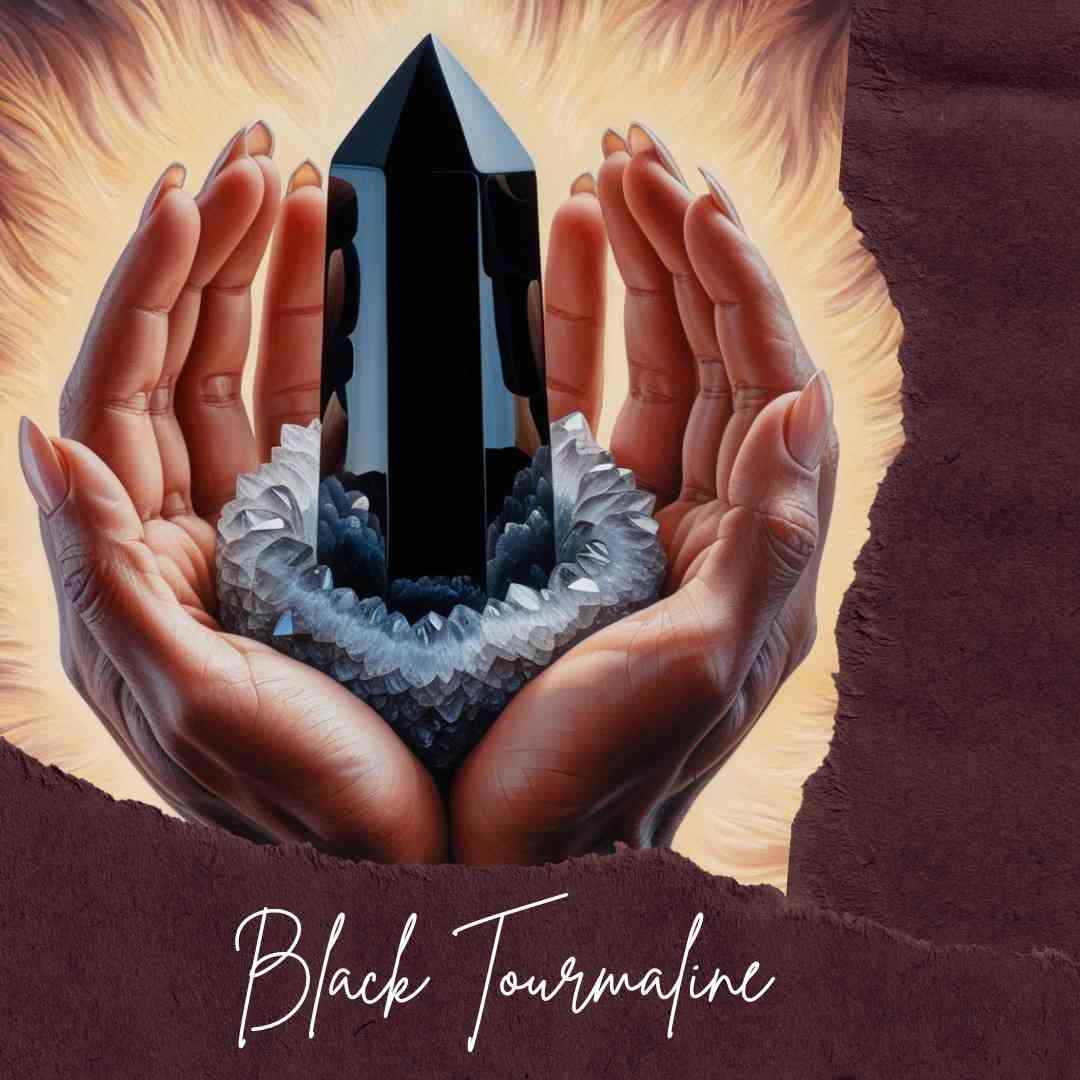 collier argent 925 élégant avec pendentif tourmaline noire naturelle