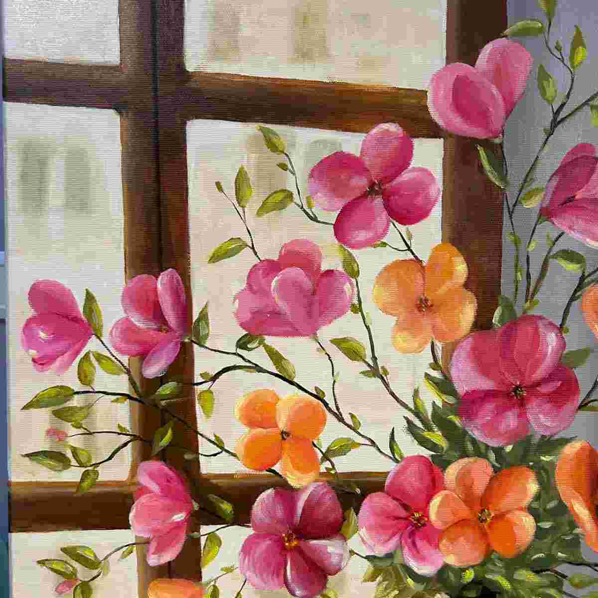 tableau fleurs unique éclatant pour un intérieur lumineux