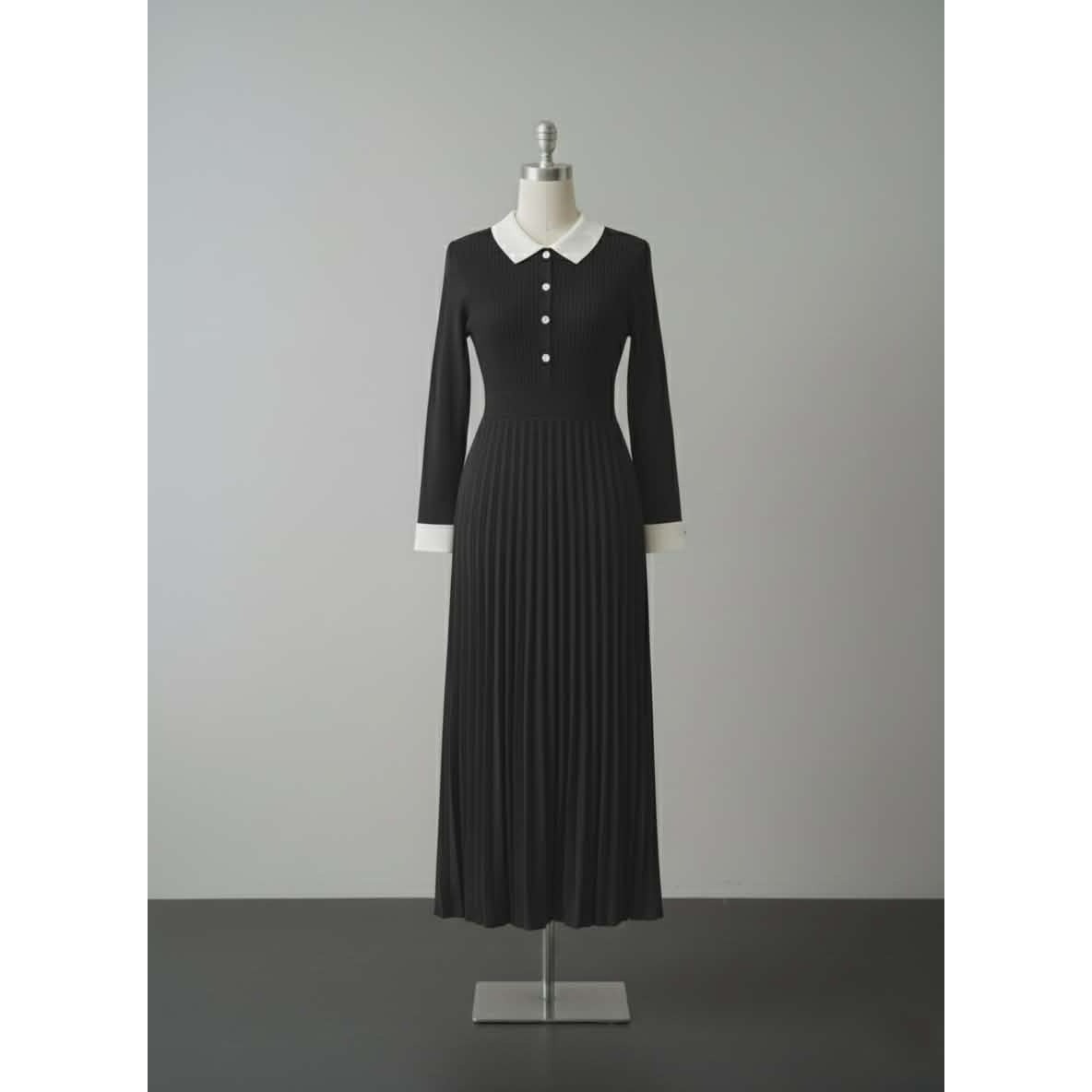 Robe noire en laine élégante pour un look irrésistible