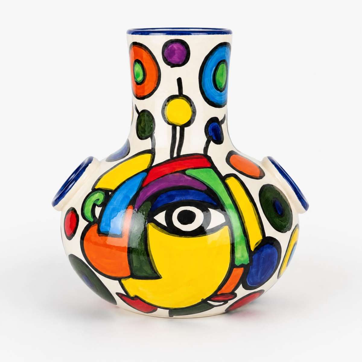 Vase décoratif pop art multicolore pour une déco unique