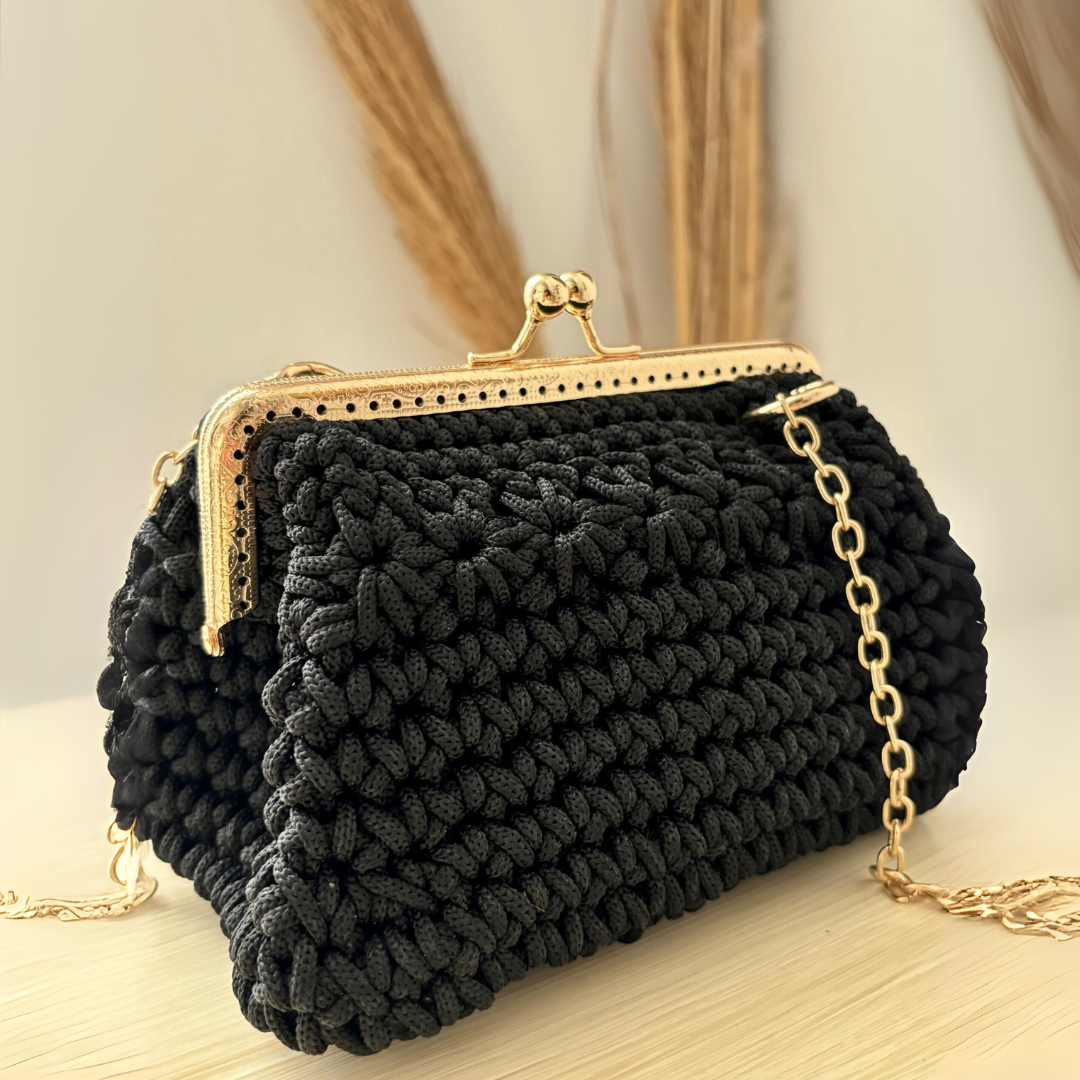 sac click clack noir fait main