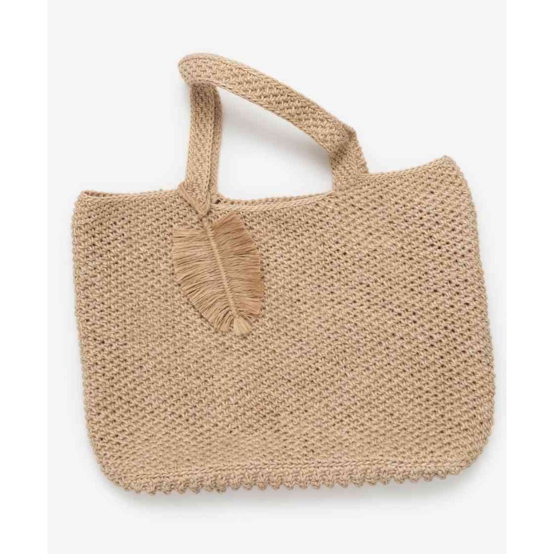 Sac de plage en jute beige taille m pour un s — angle supp. Produit artisanal.