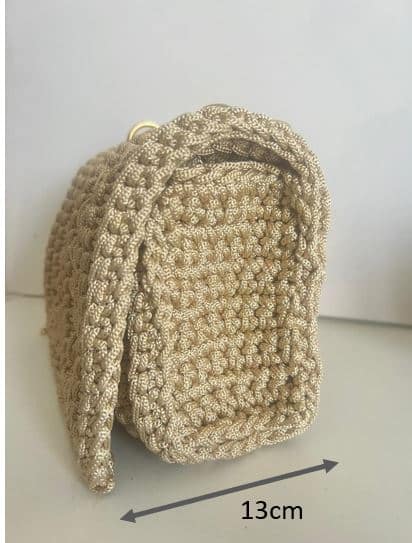 Sac macramé beige fait main chic et unique