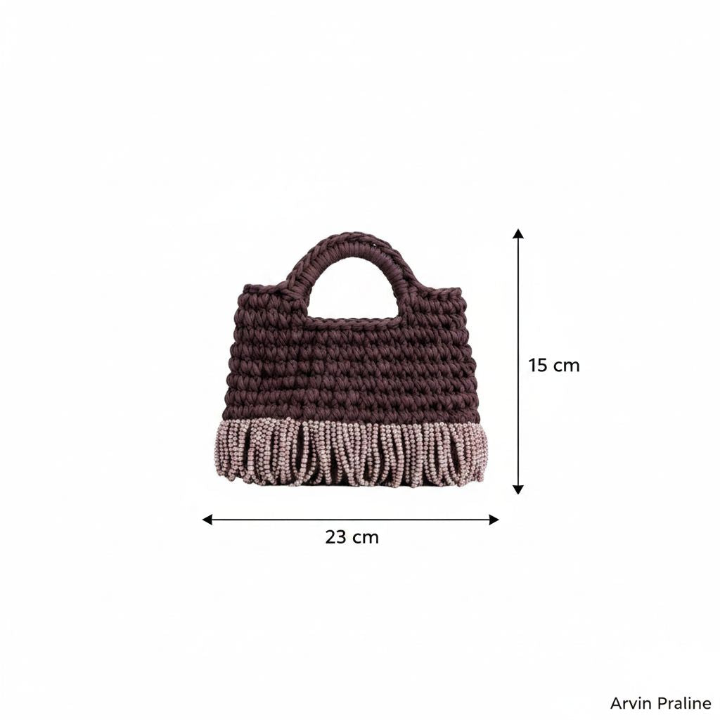 Sac tendance praline marron le must have de v — angle supp. Produit artisanal.
