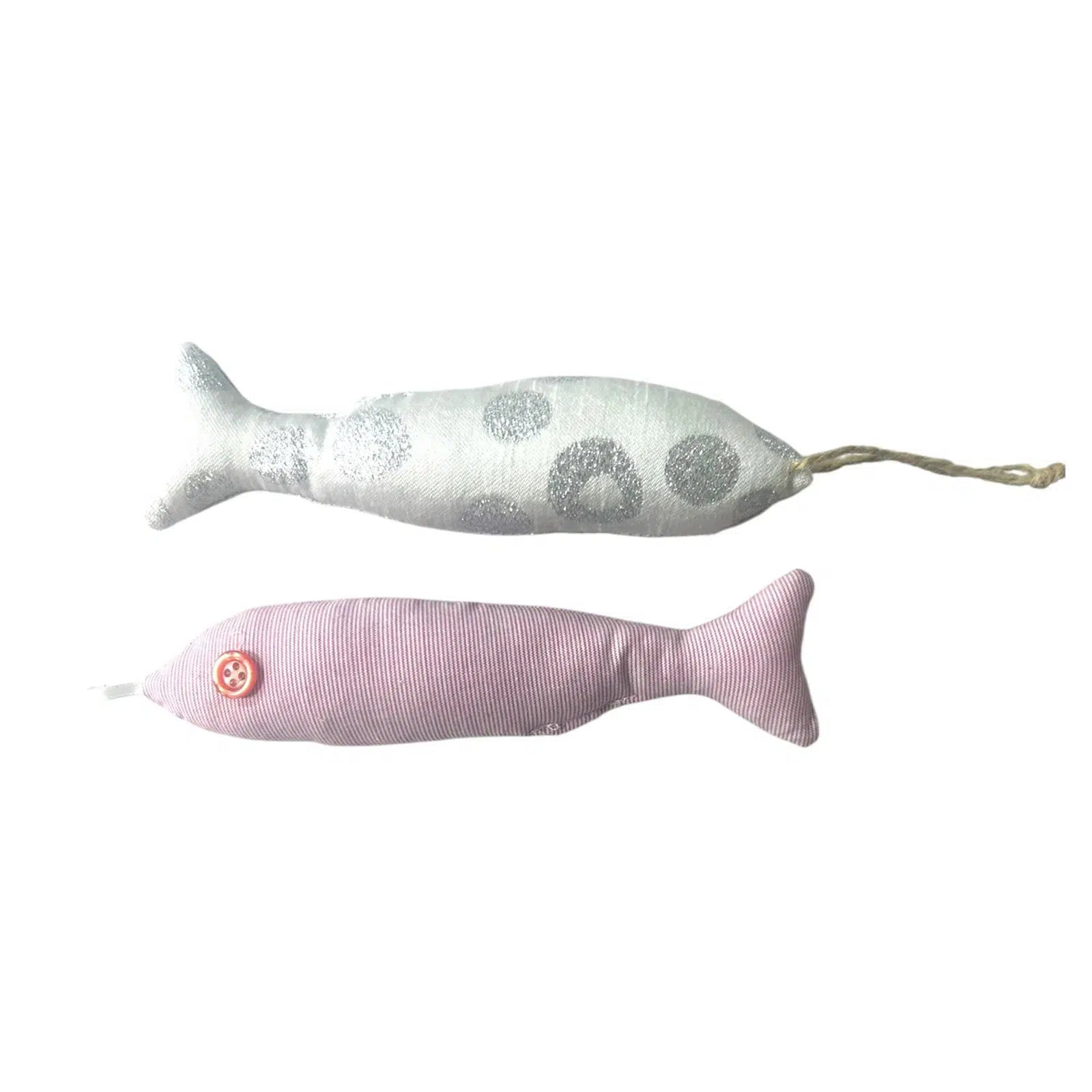 Sardines décoratives en tissu -2 pièces assorties