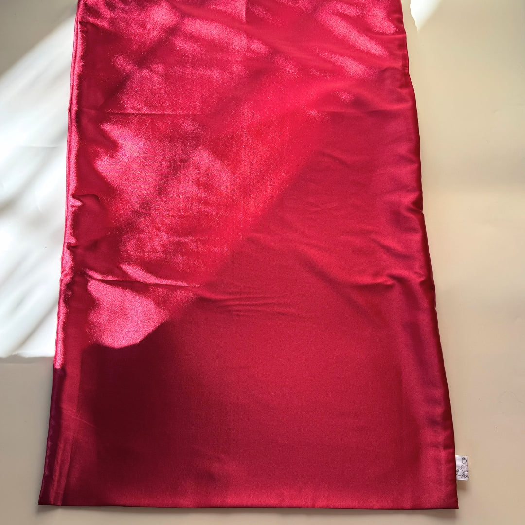 Ensemble Soin Satin Rouge Nuit - Luxe Anti-Frisottis