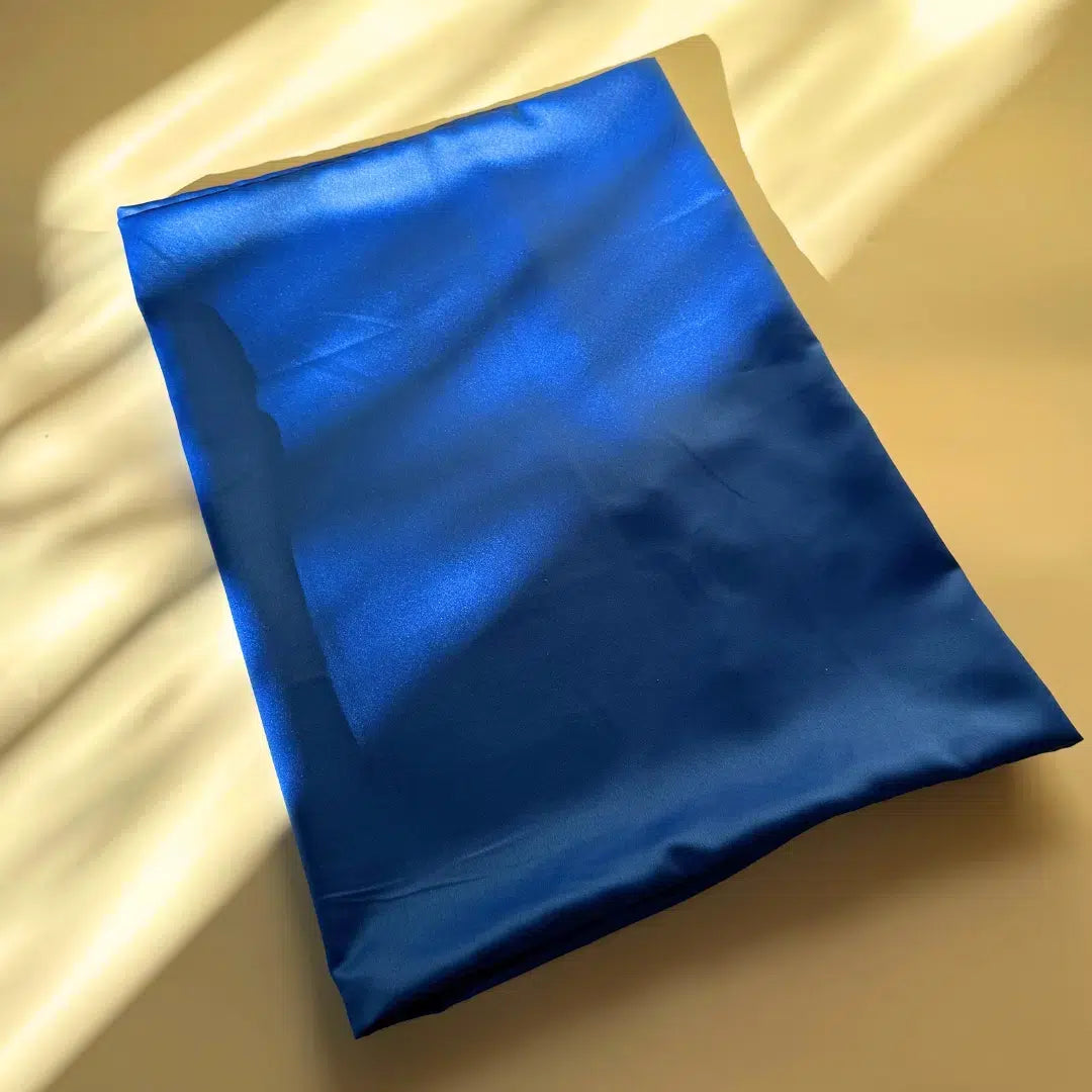 Taie d’Oreiller LuxeSilk™ Satin Bleu 65x50 - Soin Capillaire et Beauté