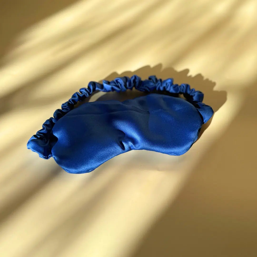 Masque Nuit Satin Bleu - Confort et Élégance