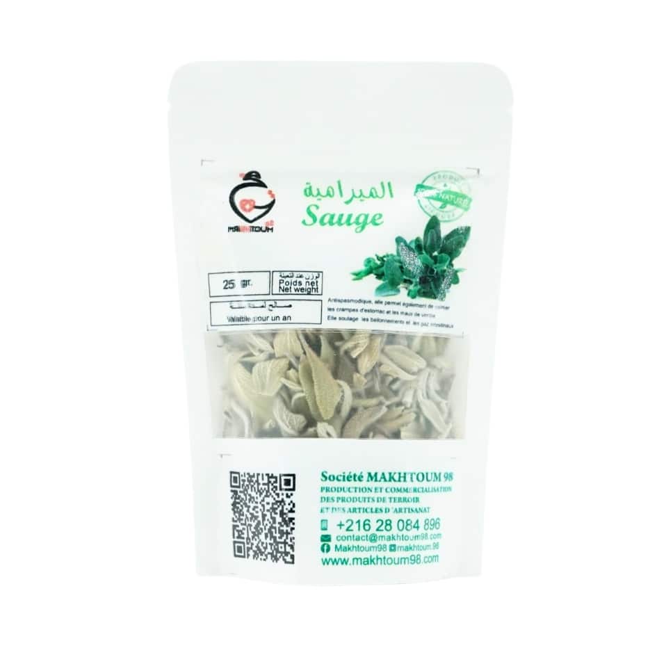 Sauge 100% naturelle 25g - artisanat Tunisien fait main | ILEYCOM
