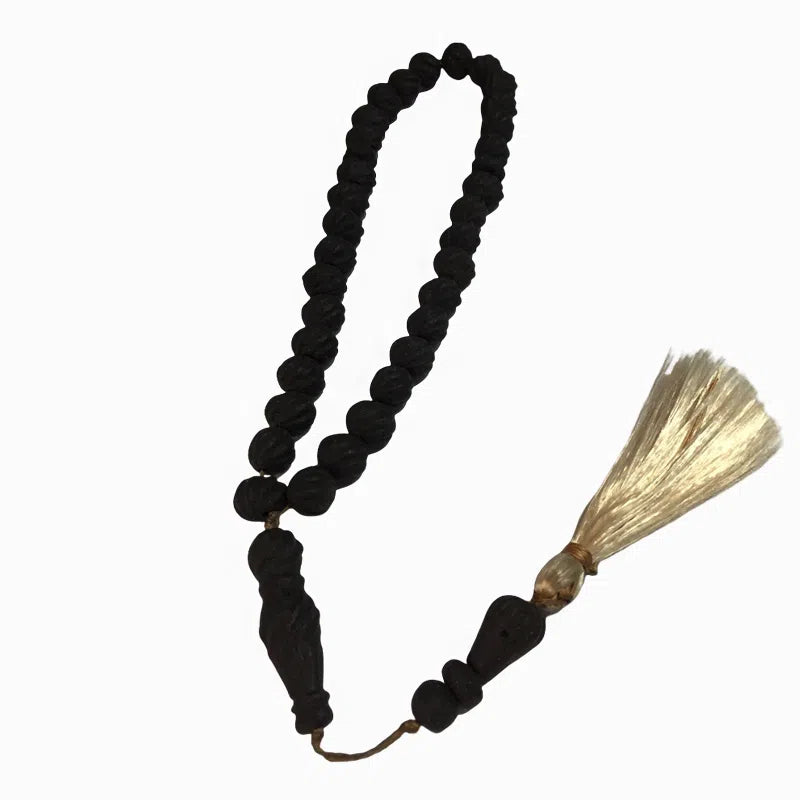 Misbaha en Ambre Sombre 33 Perles Parfumées, Finition Raffinée