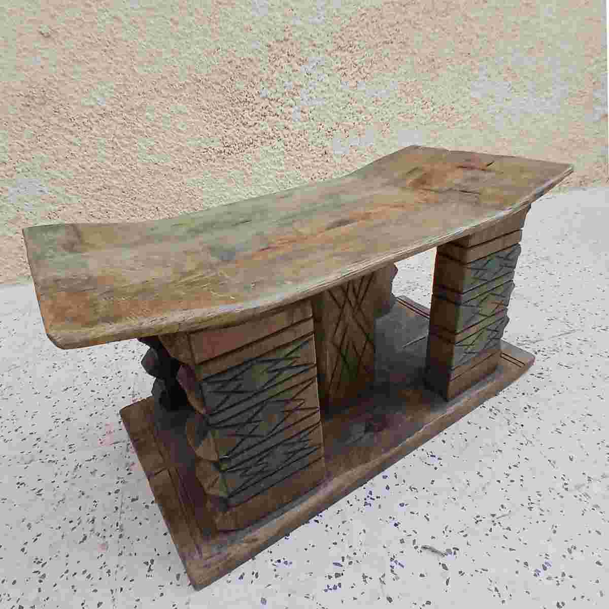 Tabour plein en bois