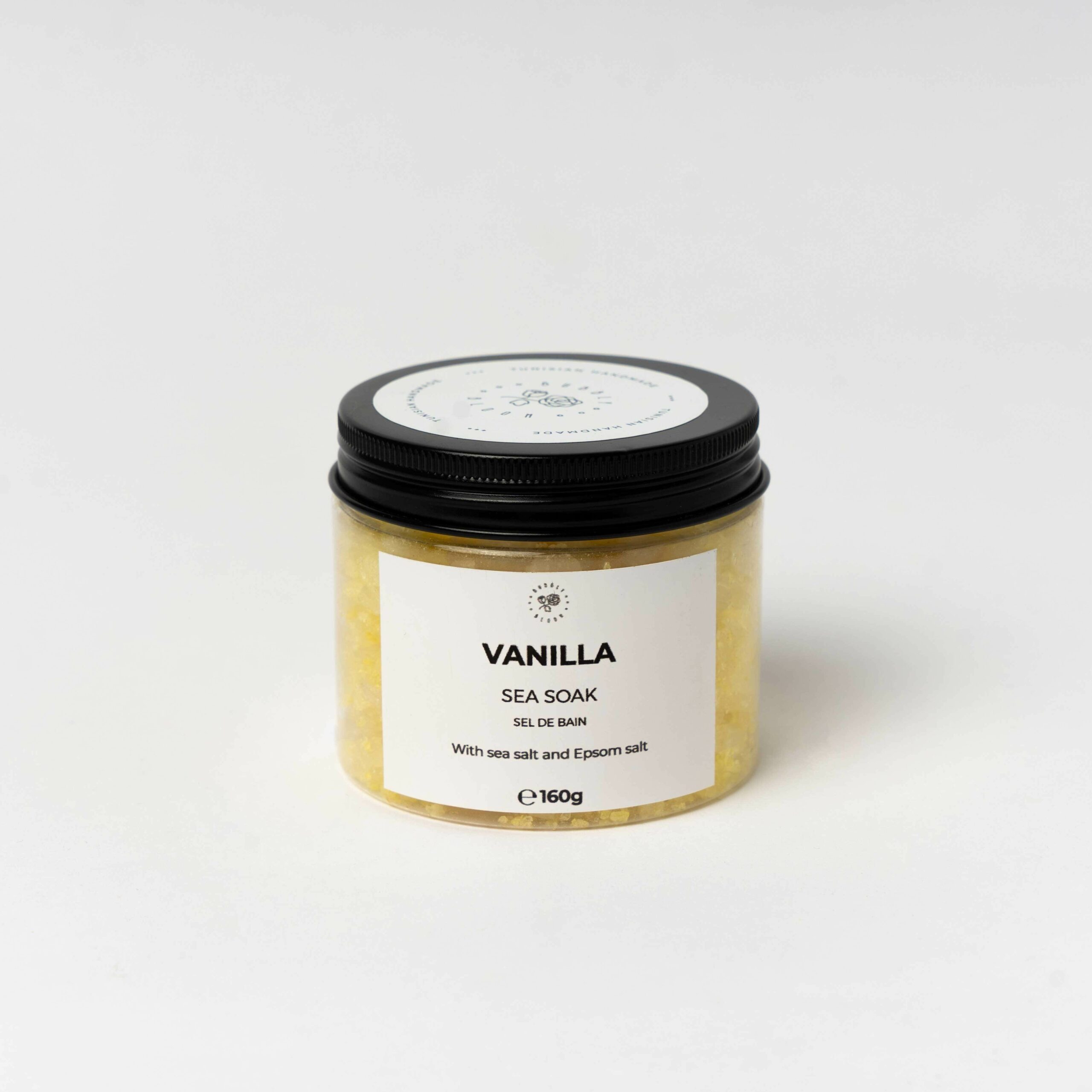 Sel de bain-Vanilla - artisanat Tunisien fait main | ILEYCOM
