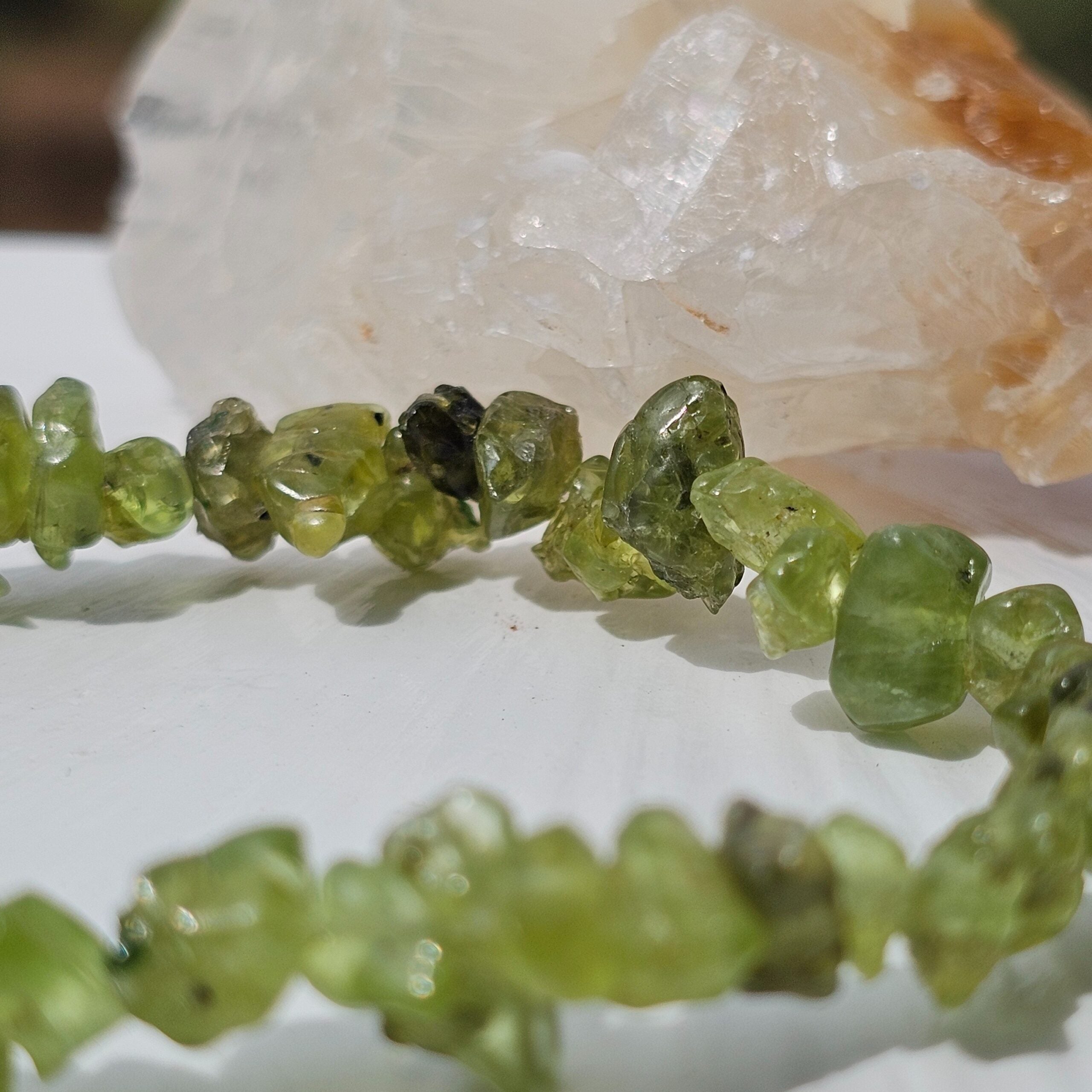 Bracelet élastique Péridot Naturel - Élégance Artisanal