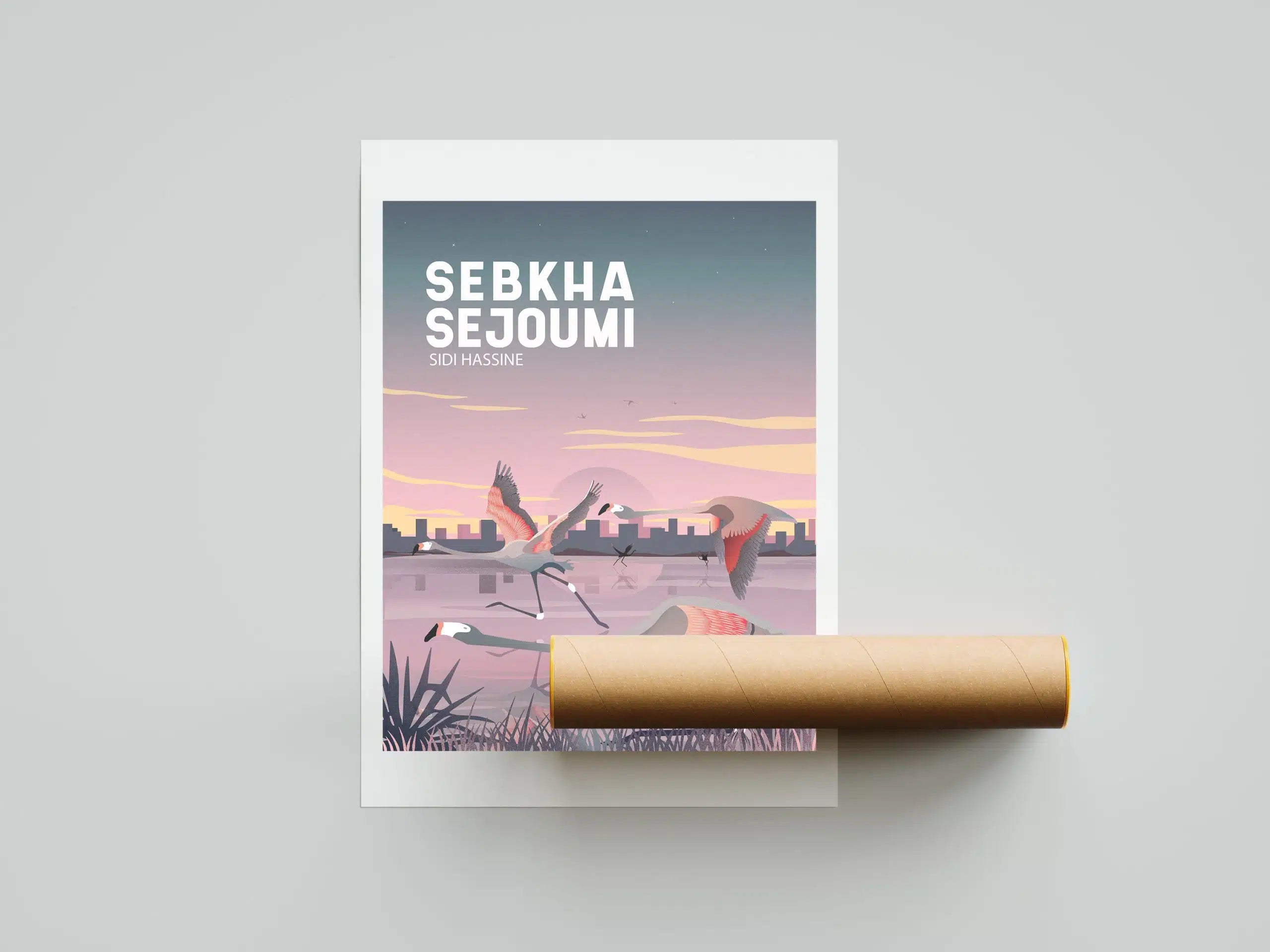 Poster Lieux Célèbres En Tunisie "Sebkhat Sejoumi"