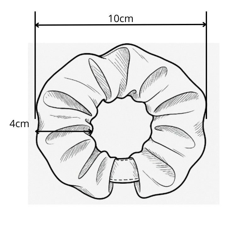 Bandeau satin pêche rosé bébé clair et scrunchies irrésistibles