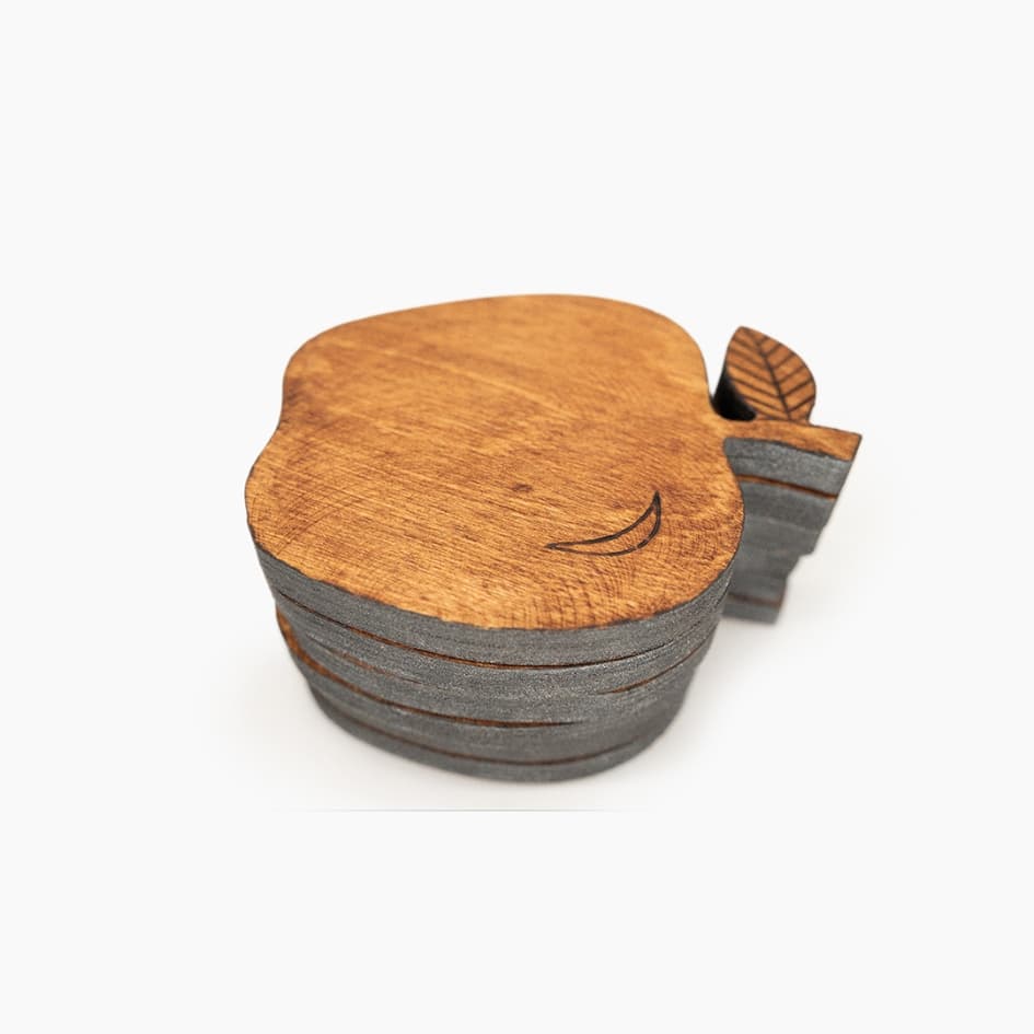 Sous tasse en bois - artisanat Tunisien fait main | ILEYCOM