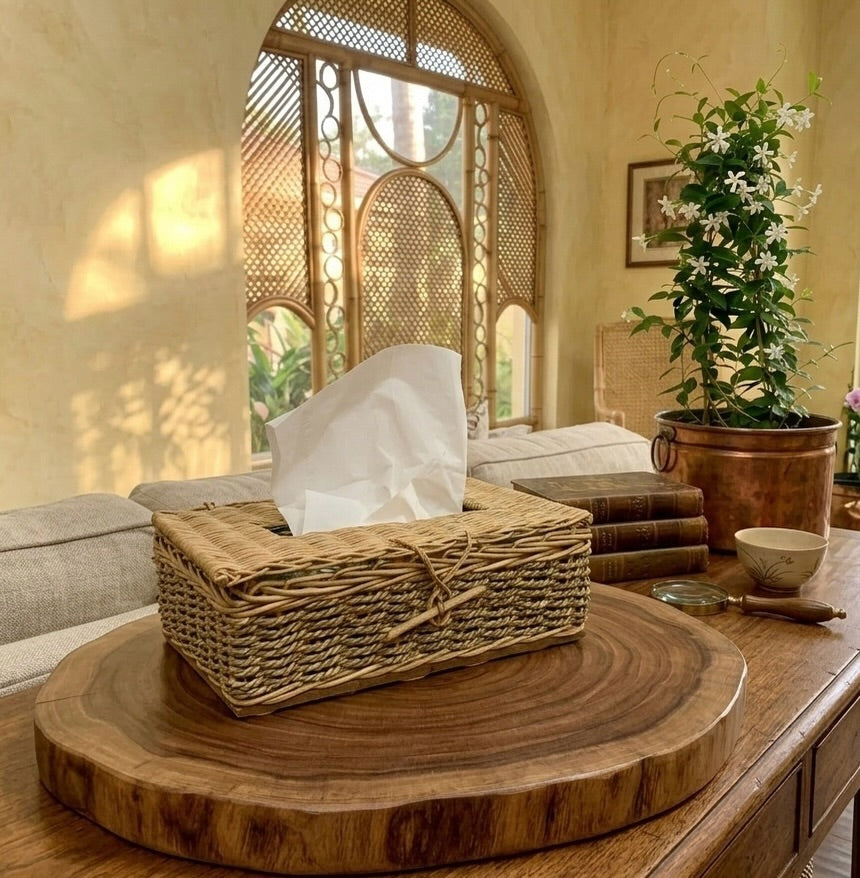 porte boite clinex en abaca