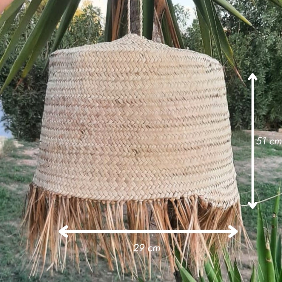 Suspension Luminaire en Alfa Fait Main - Plusieurs Tailles Disponibles - artisanat Tunisien fait main | ILEYCOM