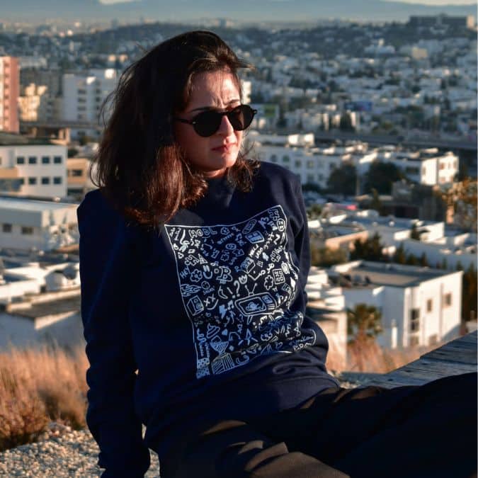 Sweatshirt Unisexe En Édition Limité Avec Sérigraphie Récap - artisanat Tunisien fait main | ILEYCOM