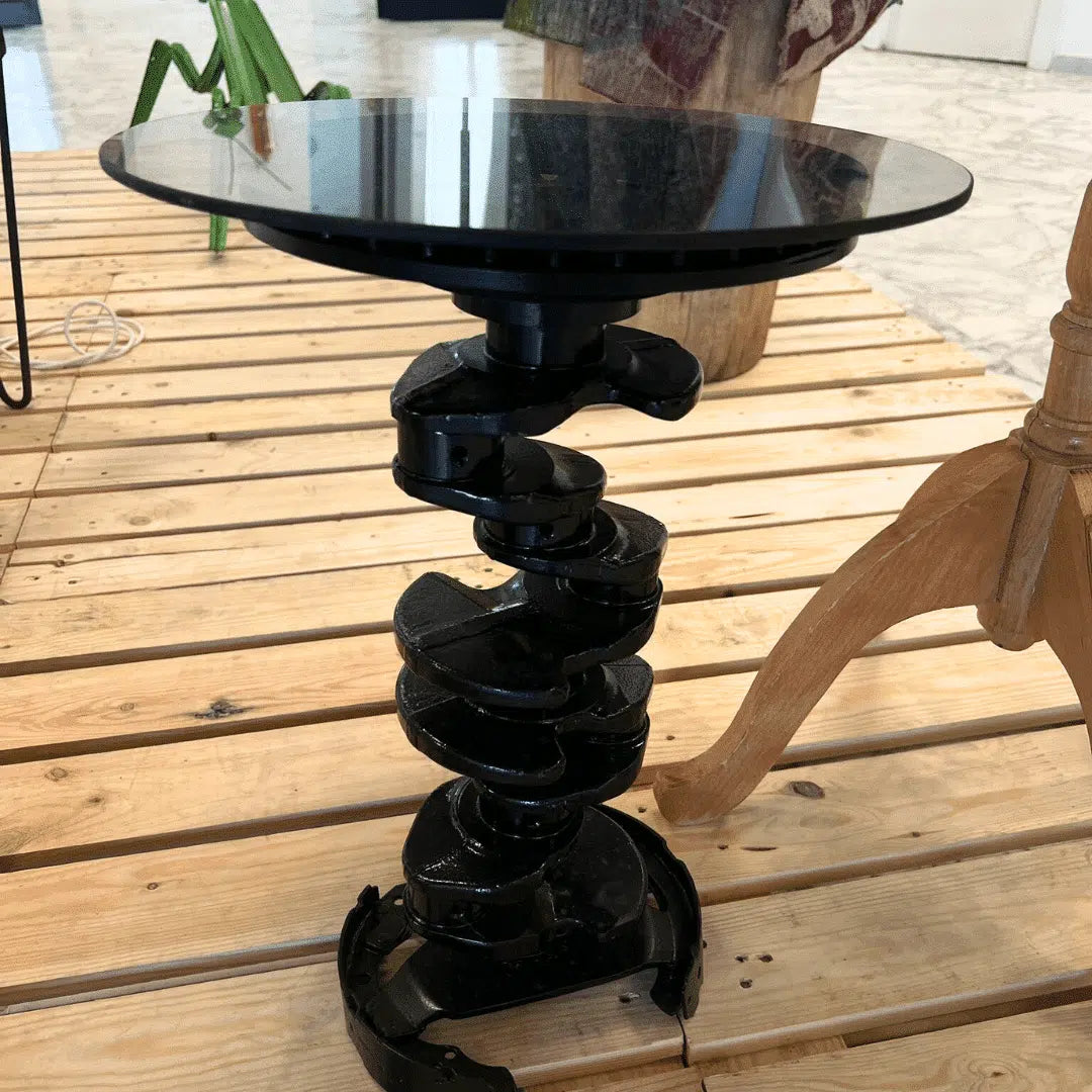 Table Basse en verre et en acier