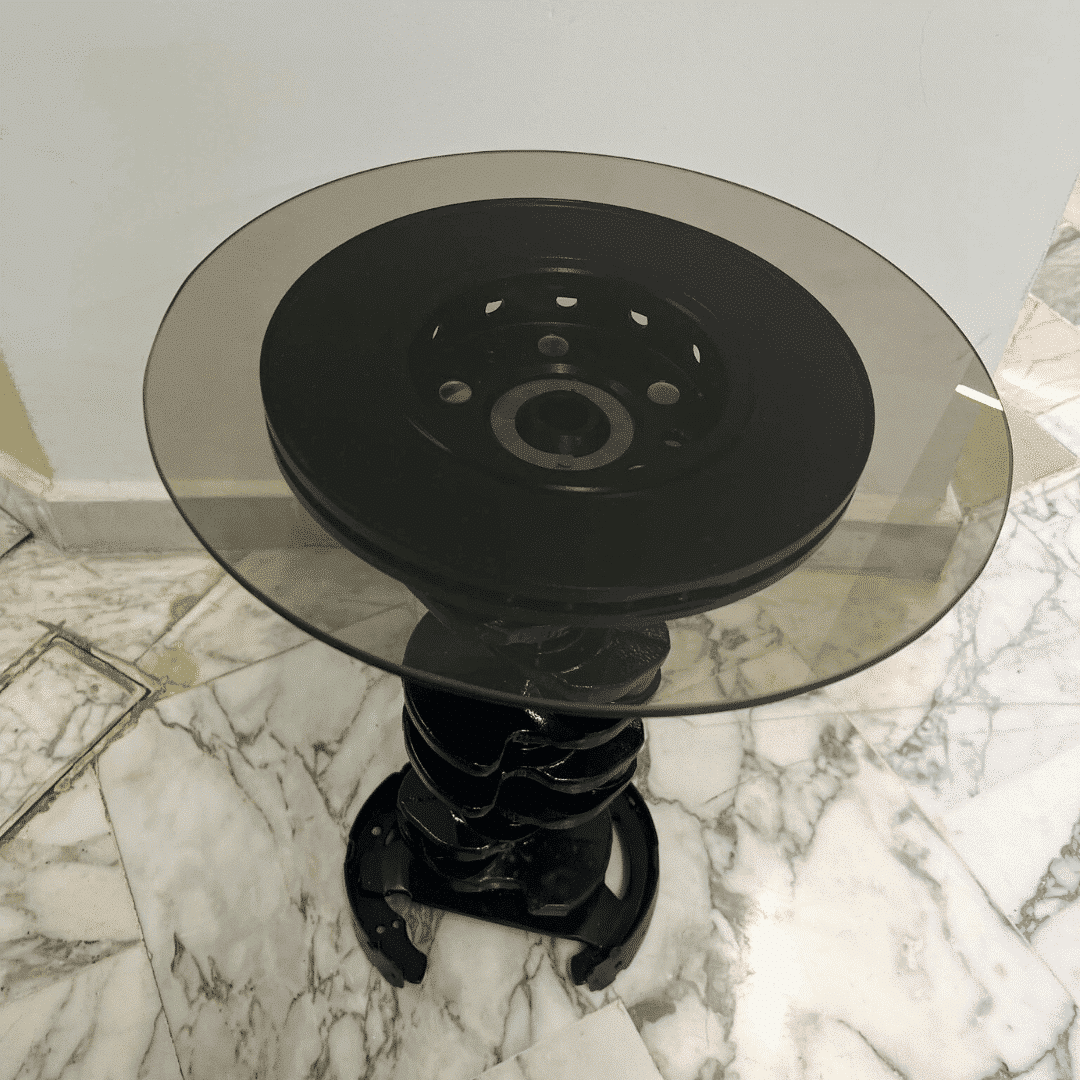 Table Basse en verre et en acier