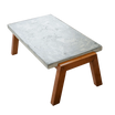 Table epidote en béton fibré et bois massif ( — artisanal Tunisie.