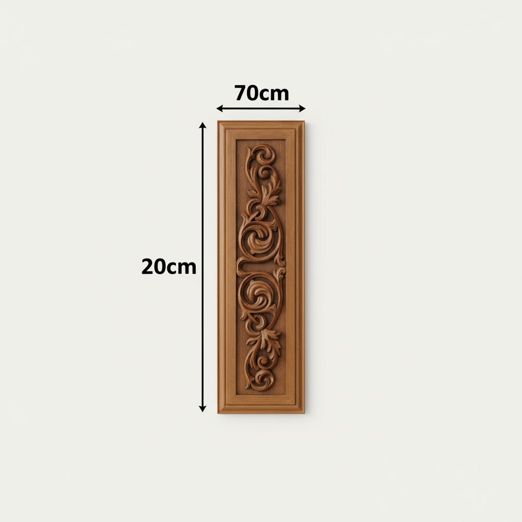tableau bois sculpté artisanal pour un décor unique 70x20 cm
