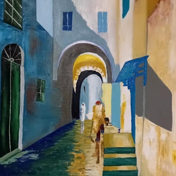 Tableau décoratif "lumière en mouvement" dimensions 80x60 cm
