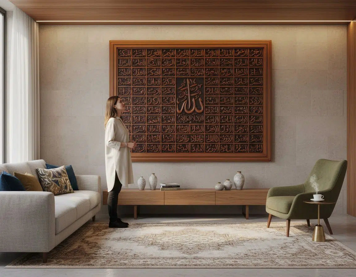 tableau islamique en bois sculpté pour une décoration unique