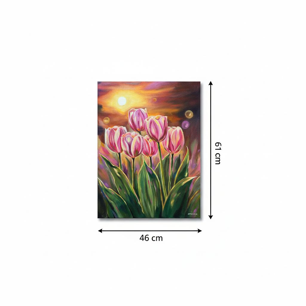 tableau tulipes original 61x46 cm œuvre unique