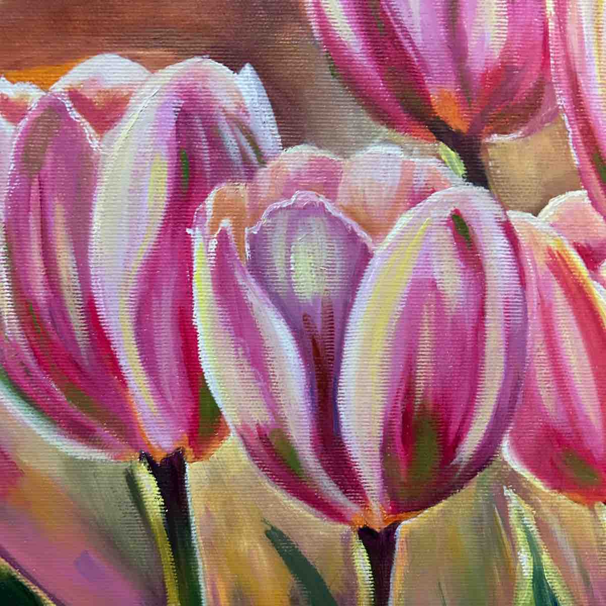 tableau tulipes original 61x46 cm œuvre unique