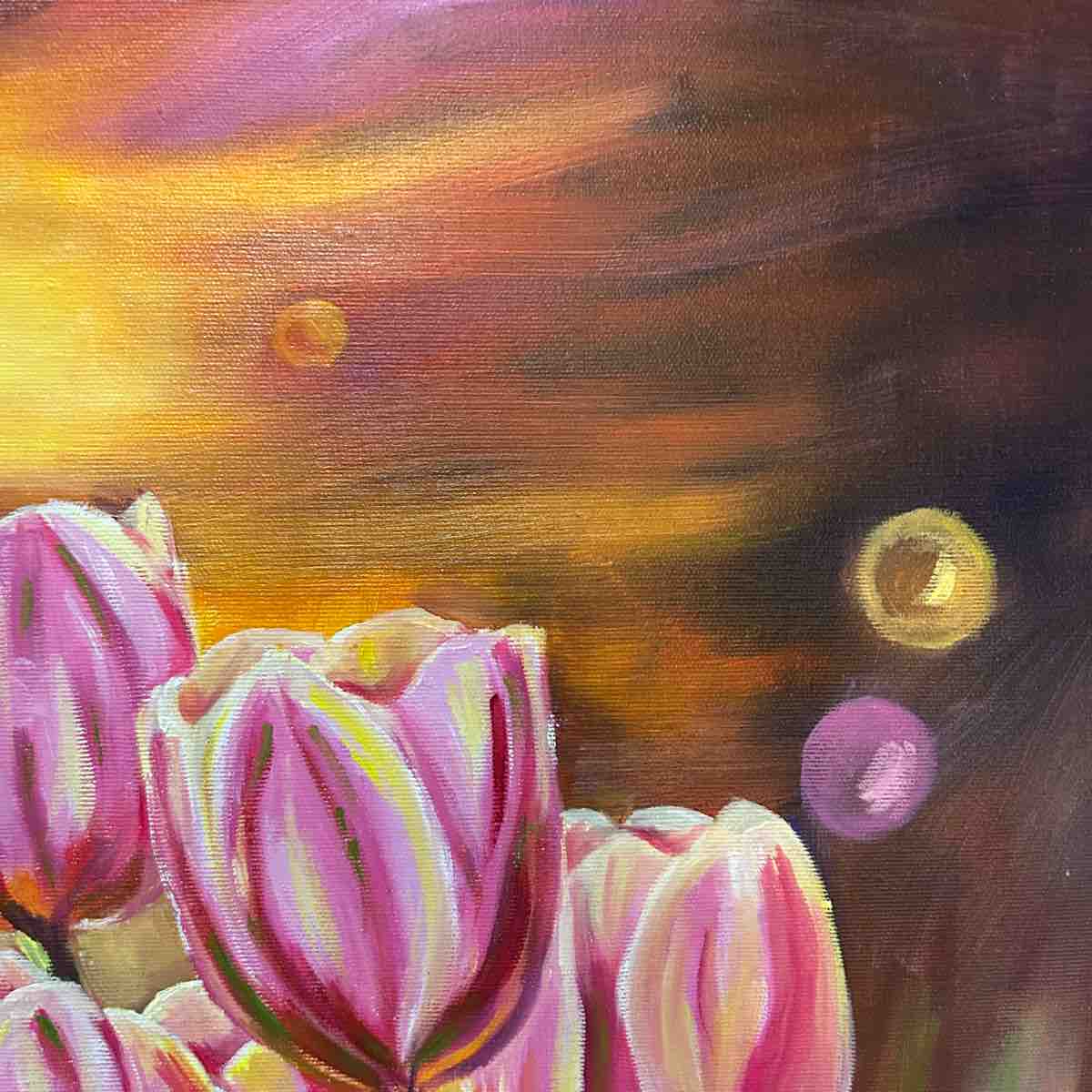 tableau tulipes original 61x46 cm œuvre unique
