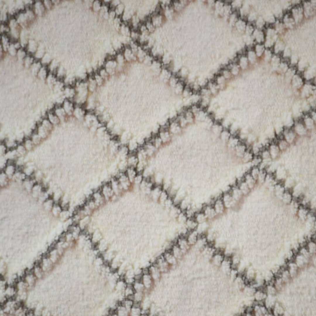 Tapis berbère en laine fait-main motif diamond beige - artisanat Tunisien fait main | ILEYCOM