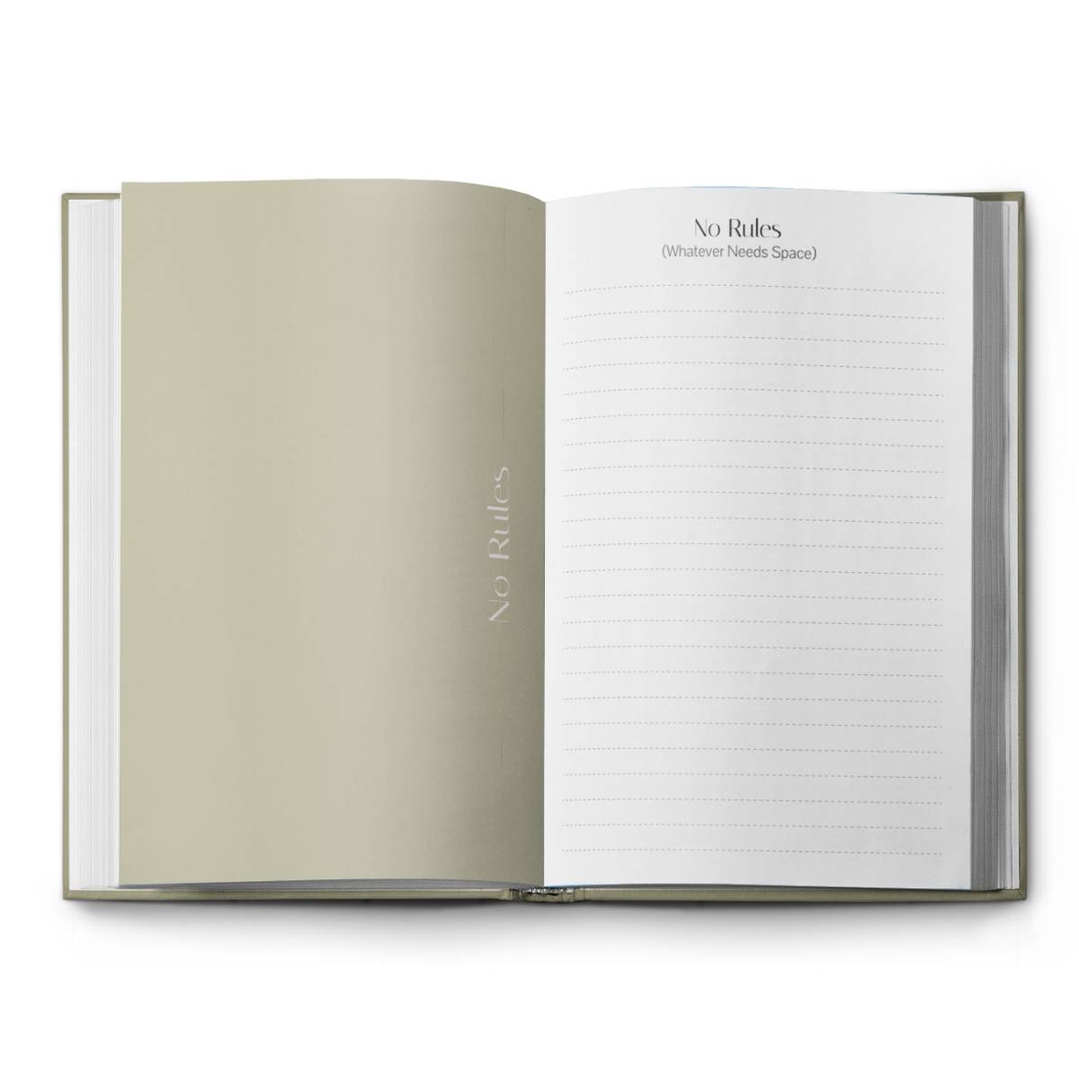 carnet olive design minimal pour pensées créatives et projets
