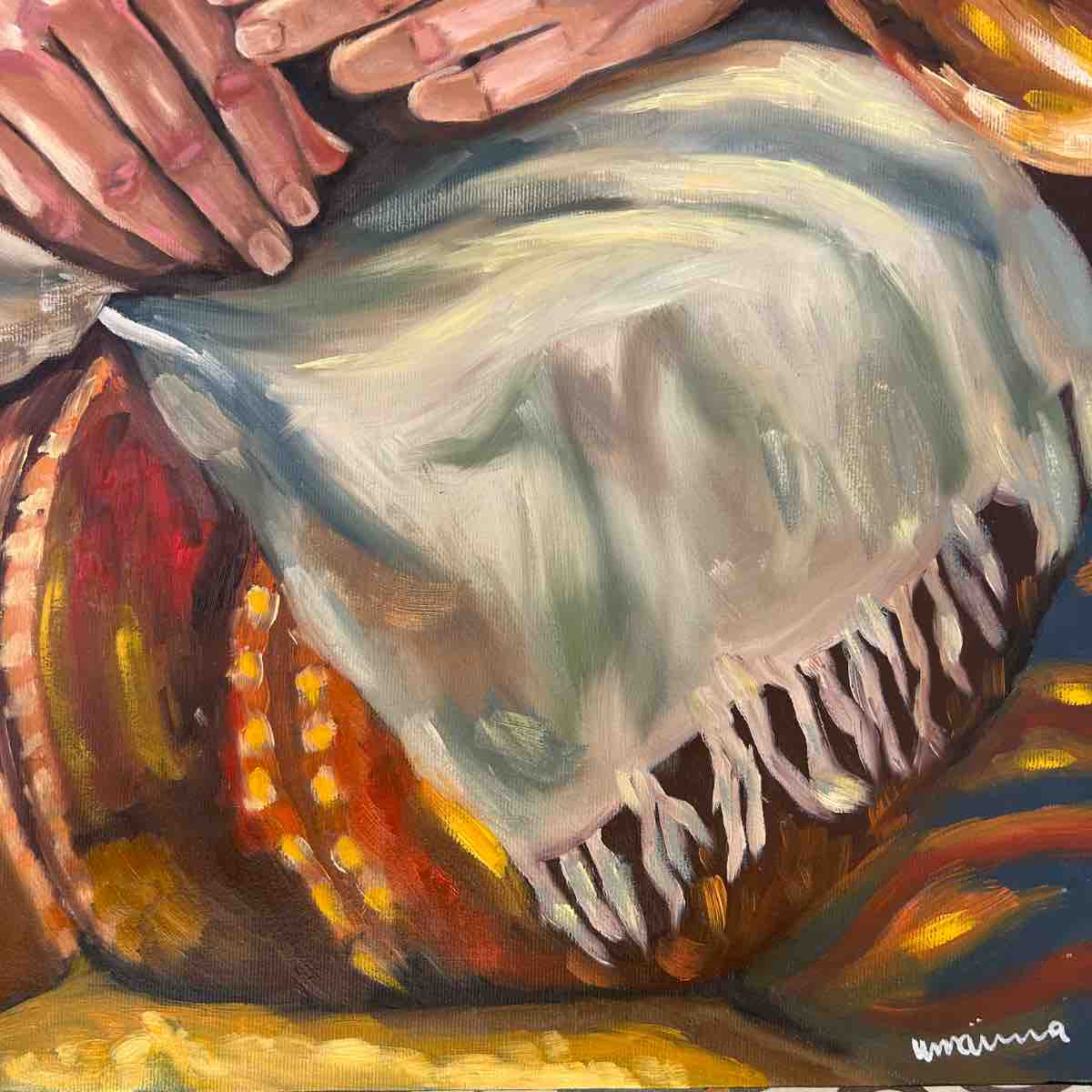 tableau tunisien héritage unique d'une femme en dignité