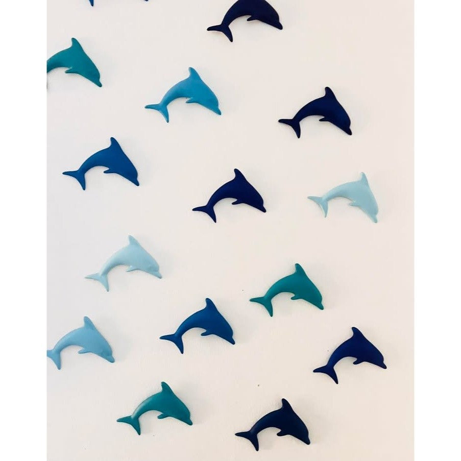 Dauphin autocollant céramique 23x9 cm pour une déco unique