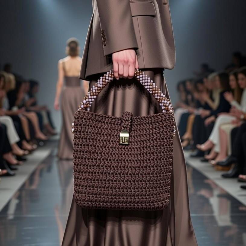 sac tissé Perla cacao élégant pour un style unique et raffiné
