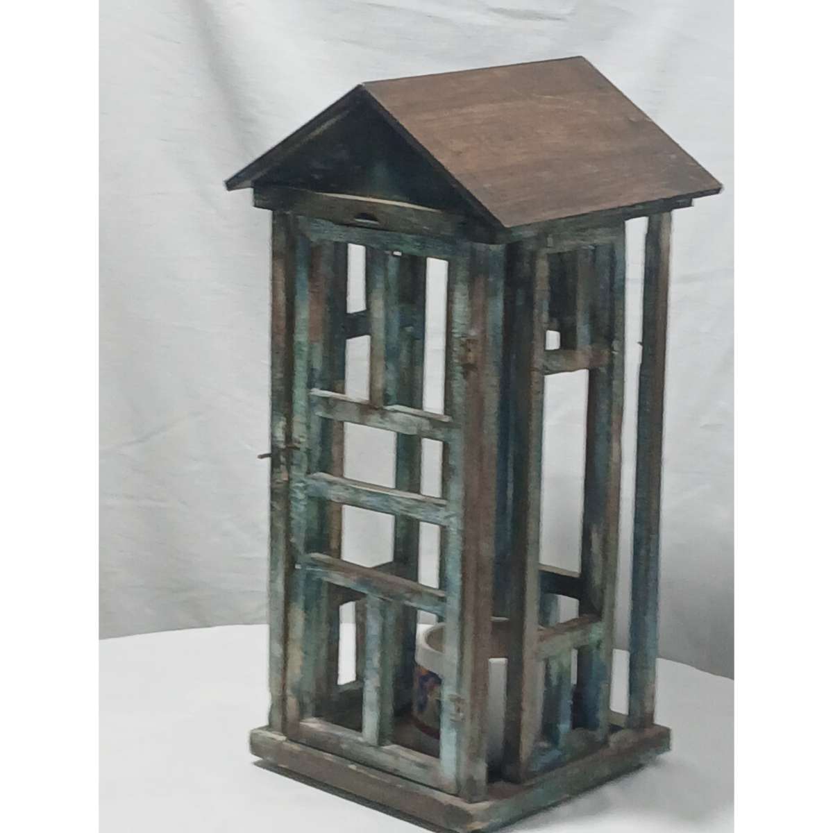 Abajour vintage en bois design 51x23x23 cm pour une ambiance chic